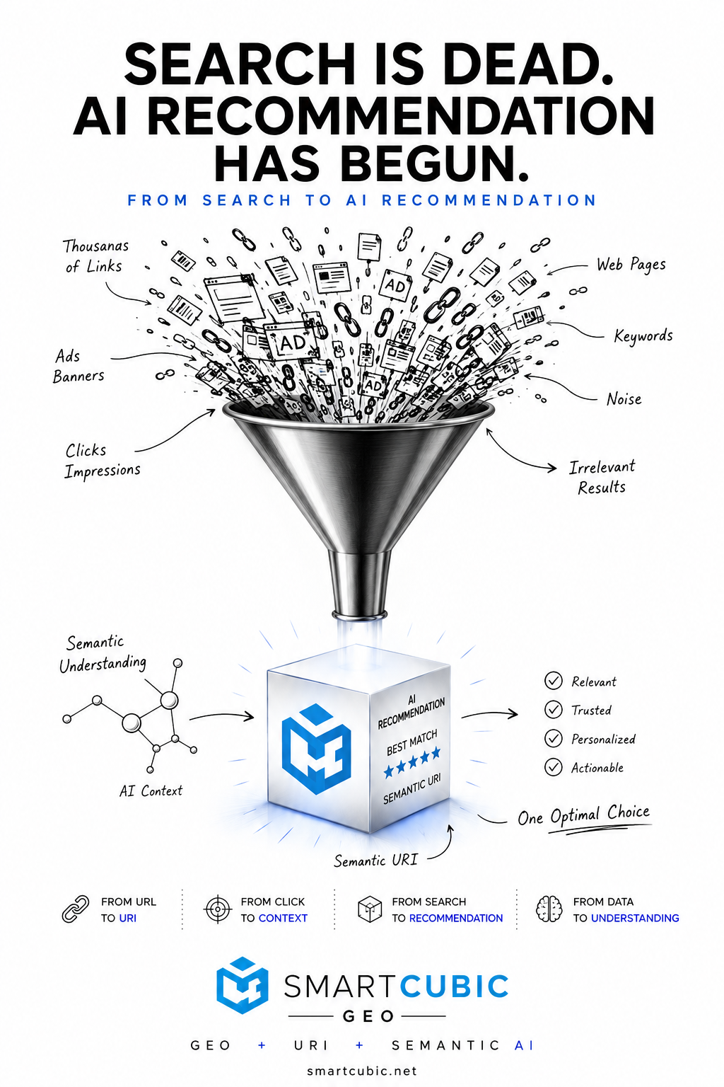 SmartCubic GEO AI recommendation poster